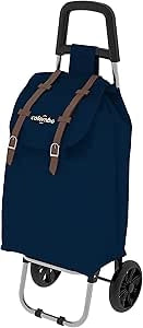 Colombo Carrello spesa SMART BLU 36X7X90 Cm Portata 25kg Tessuto Impermeabile