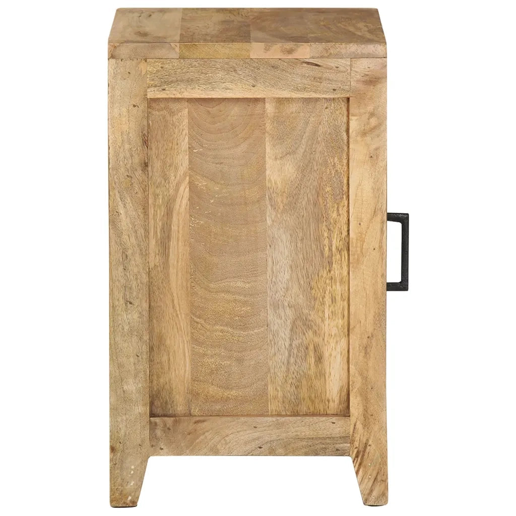 Comodino | Armadio da Notte | Mobiletto da notte 40x30x50 cm in Legno Massello di Mango