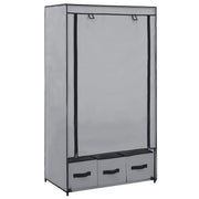 Armadio Grigio 87x49x159 cm in Tessuto cod mxl 78082