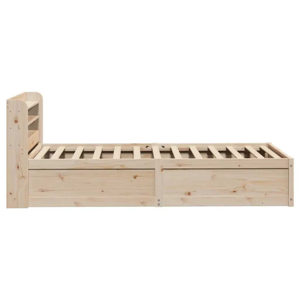 Giroletto con Testiera 90x190 cm in Legno Massello di Pino 3307104