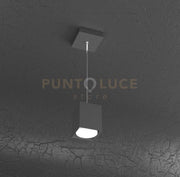 PLATE SOSPENSIONE TUBO H.10 1 LUCE GRIGIO ANTRACITE 1129-S10-GA