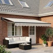 Tenda retrattile Grigio chiaro e bianco 4,5 × 3 m 3426204