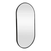 Specchio da parete ovale 40 x 80 cm nero opaco 03_0007957