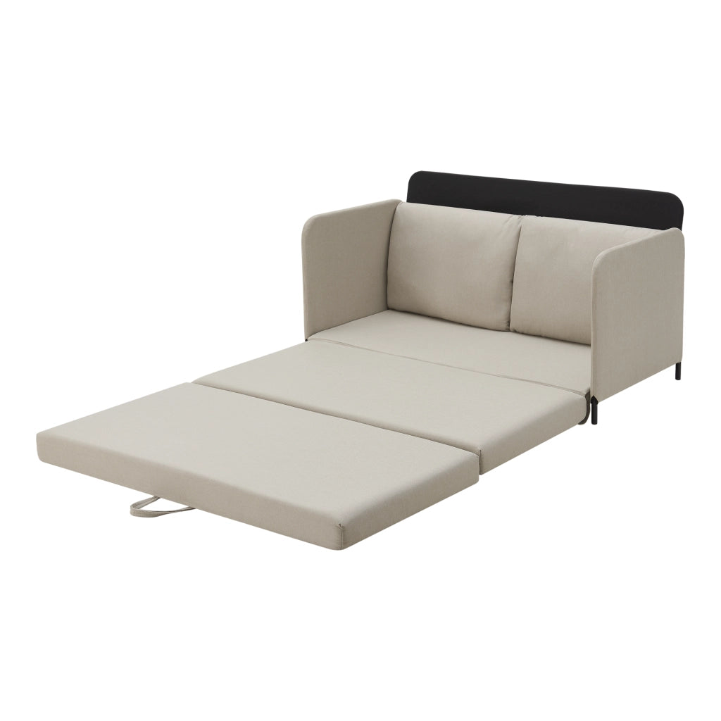Divano Letto Estensibile Soini 1 Piazza e Mezza 120 x 186 cm Beige [en.casa]