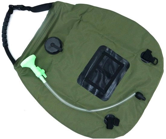 Douchetas 20L a Energia Solare Riscaldato - Doccia Portatile per Campeggio e Esterno - Doccia con Testa Cambiabile - Termometro - Materiale Impermeabile - Doccia per Campeggio