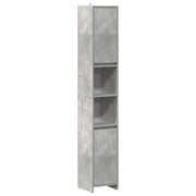 Mobile da Bagno | Armadio da bagno Grigio Cemento 30x30x183,5 cm Legno Multistrato