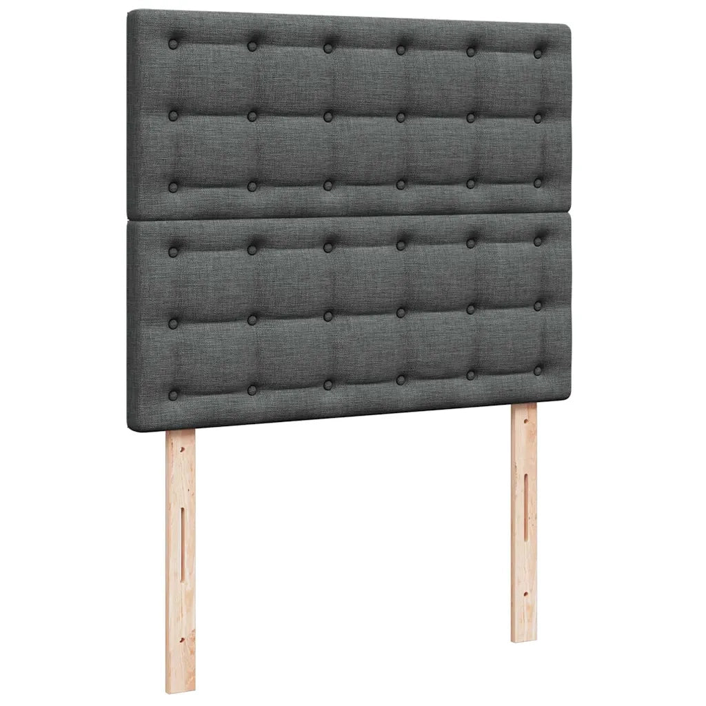 Giroletto a Molle con Materasso Grigio Scuro 120x200 cm Tessuto 3292038
