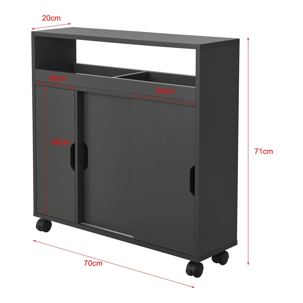Mobile bagno grigio scuro con ante scorrevoli 03_0007668