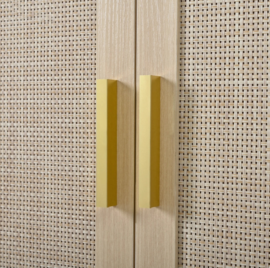Armadio 80x50x179 cm con appendiabiti e cassetti in MDF rovere