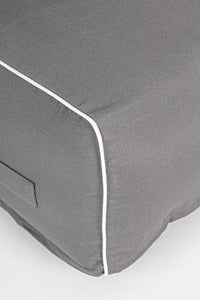 Poltrona Pouf Chaise Lounge Gonfiabile 90x60x70 cm in Poliestere Rihanna Grigio