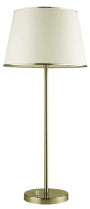 Lampada da tavolo Candellux Ibis 41-01354 ottone paralume bianco