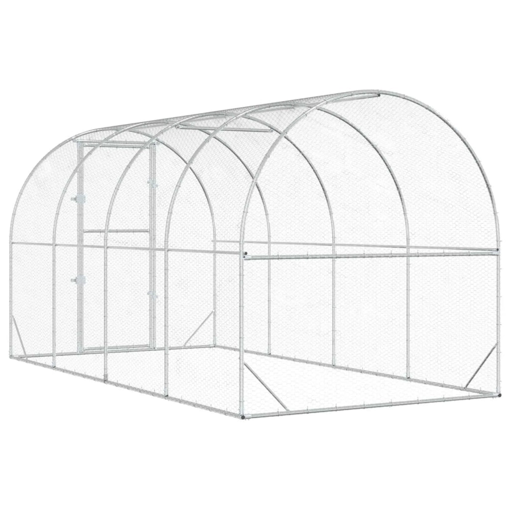 Pollaio Argento 400 x 200 x 200 cm Acciaio zincato 3434676