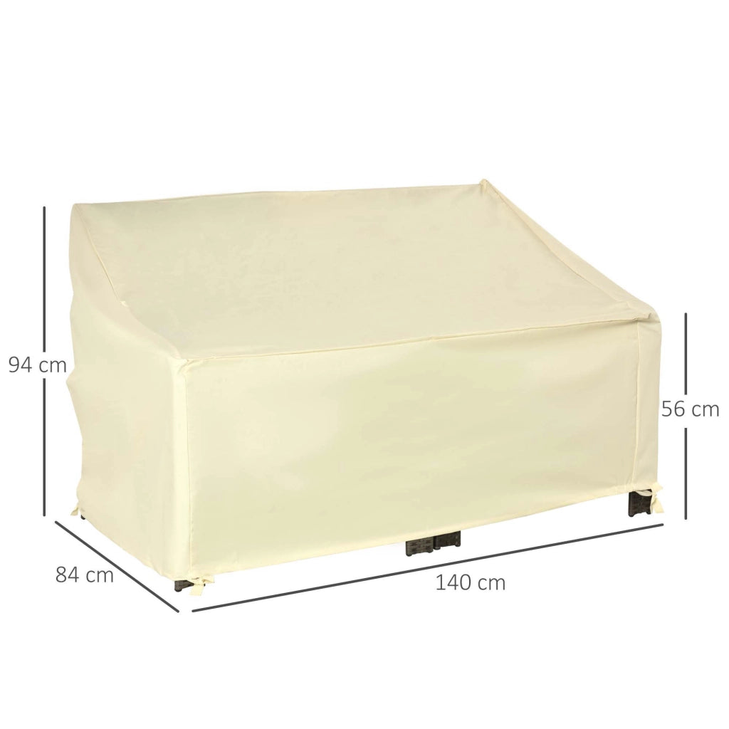 Copri Divano Esterno Impermeabile 600D ¨C zephmum ¨C Beige 140x84x56/94 cm