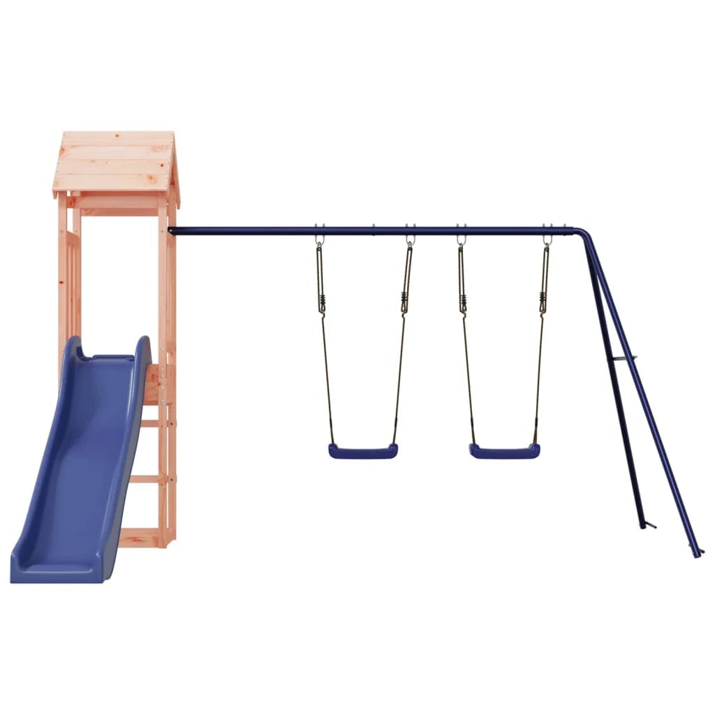 Altalena per parco giochi da esterno scivolo altalena robusta giochi da giardino 308 x 321 x 207 cm legno massello di abete Douglas 02_0004885