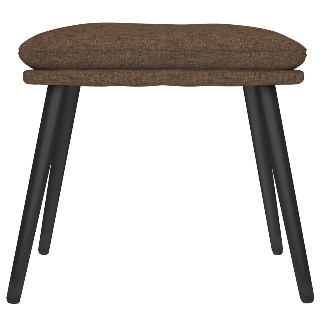 Poggiapiedi Marrone 45x29,5x35 cm in Tessuto 341496