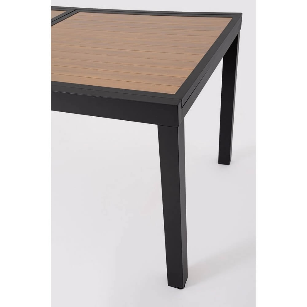 Tavolo da Giardino Allungabile in Alluminio Effetto Legno - HALVORN