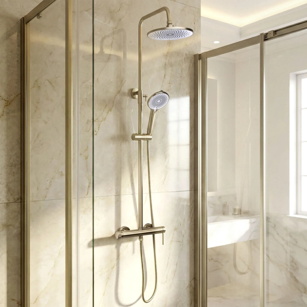 Soffione Doccia Rotondo Rea Js-021 Gold Brush