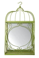 Porta Vasi Metallo con Specchio Da Appendere Cm 35X18X66