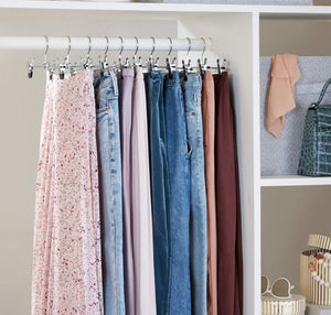 15 Grucce con Pinze a Molla Regolabili e Gancio per Pantaloni ART.79334