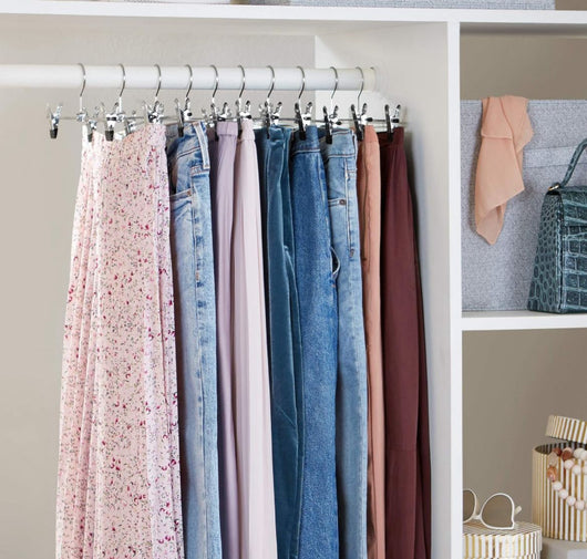 15 Grucce con Pinze a Molla Regolabili e Gancio per Pantaloni ART.79334