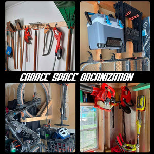 Set 15 ganci da garage per carichi pesanti, doppio braccio antiscivolo, dimensioni e forme diverse