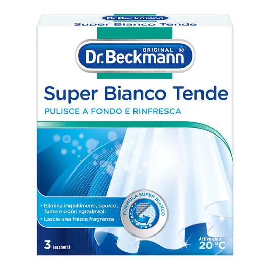 Super Bianco, Rimuove l'Ingrigimento, l'Ingiallimento e Rende la Biancheria Bianca più Bianca, 3x40g, Dr. Beckmann