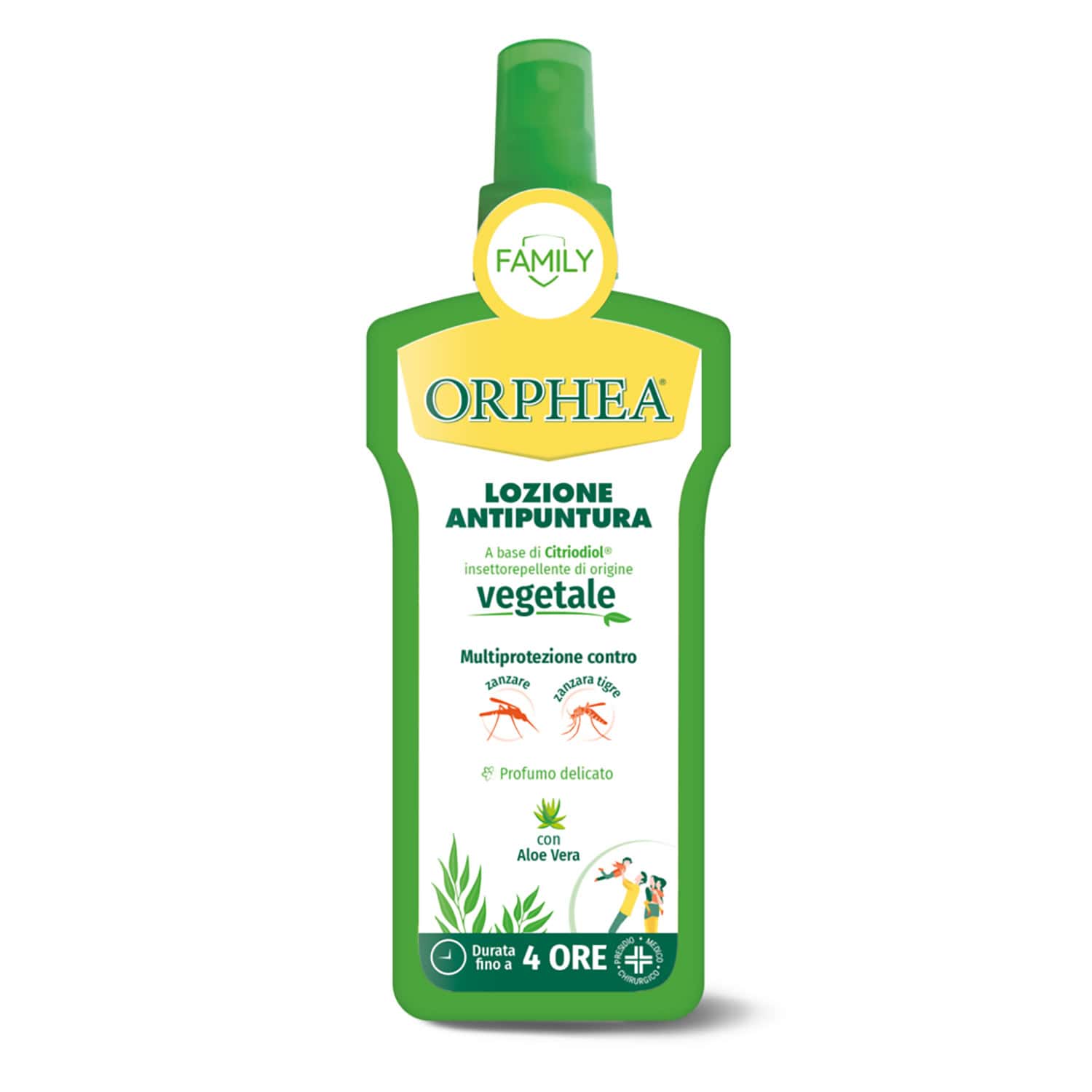 Lozione Antipuntura, Protezione Spray da Punture di Zanzara Tigre, Tafani ed Altri Insetti, 100ml, Orphea