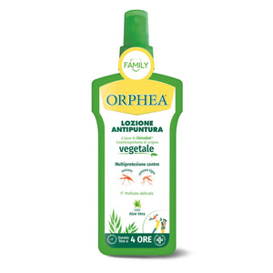 Lozione Antipuntura, Protezione Spray da Punture di Zanzara Tigre, Tafani ed Altri Insetti, 100ml, Orphea
