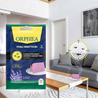 Zanzaricida, Elimina Zanzare e Zanzare Tigre, Efficace in 15 minuti, Uso Interni e in Viaggio, Lavanda,12 Fogli, Orphea