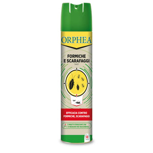 Insetticida Spray, Elimina Formiche, Scarafaggi, Insetti Striscianti, Pulci E Cimici, con Eucalipto 400ml, Orphea