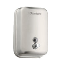 Dispenser di sapone liquido verticale a parete in acciaio