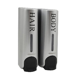 Dispenser di sapone liquido a parete double SILOS - Satinato