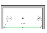 Box Doccia Doppio Battente In Linea Vetro Temperato 8 mm Easy-Clean 148,5-152,5 H 200 cm 