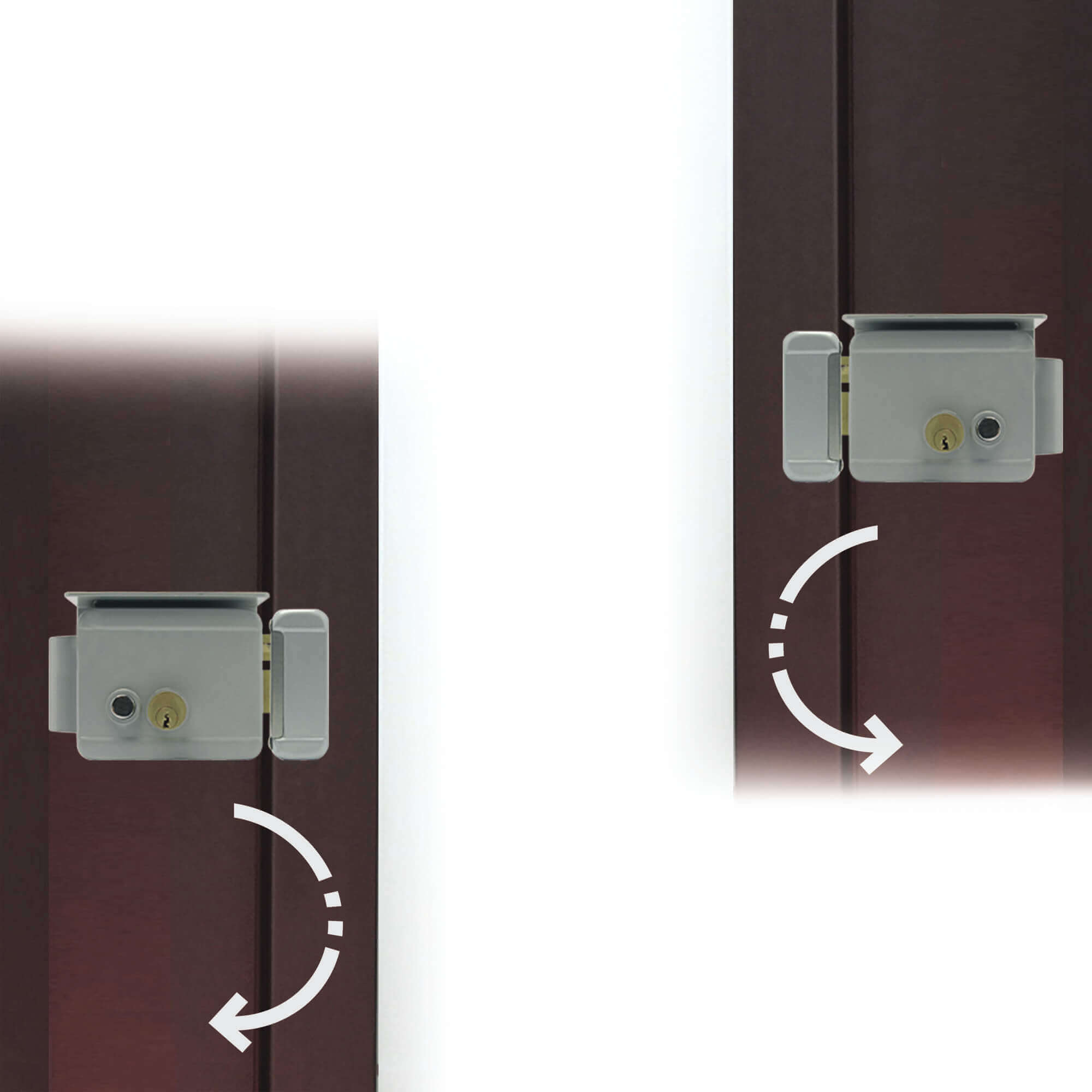 Serratura elettrica universale 8–12 V Extel 150011 – Apertura destra/sinistra con pulsante interno di sblocco