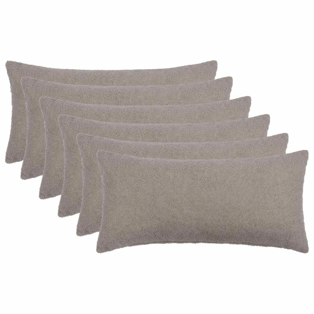 Federa 6 pcs HEERLEN Grigio Chiaro 40 x 70 cm Bouclé 909556