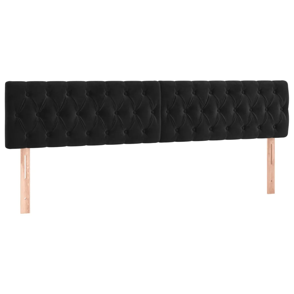 Letto a Molle con Materasso e LED Nero 120x190 cm in Velluto 3270331