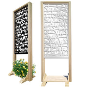 BIRDS - Separè - Paravento modulabile - 70x190cm - in Legno e PVC Colore: bianco