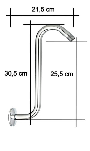 Braccio doccia a sbalzo rialzo tondo