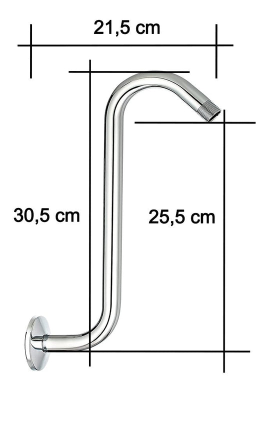Braccio doccia a sbalzo rialzo tondo