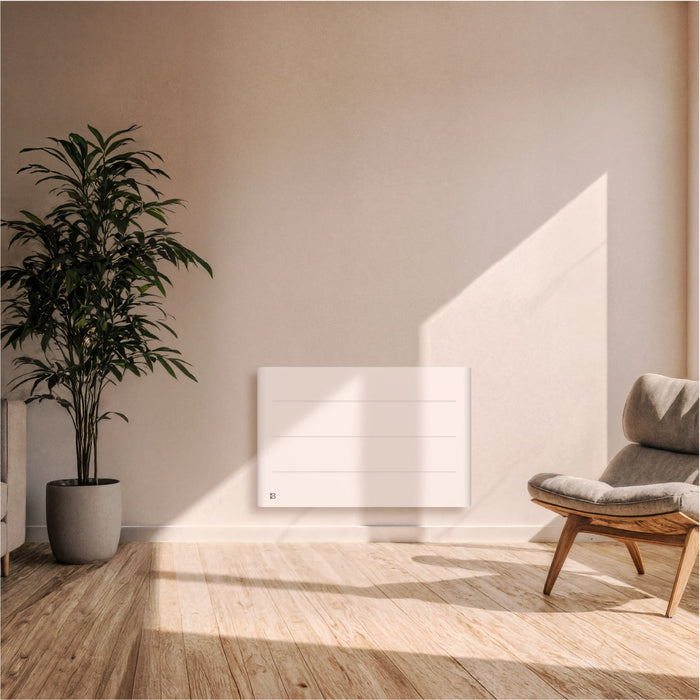 Radiatore elettrico fisso ad inerzia ceramica a secco 1500W TANIN orizzontale bianco