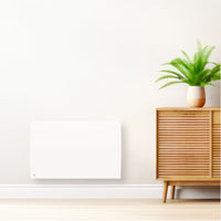 Radiatore elettrico fisso connesso WIFI con inerzia ceramica a secco 1500W ILLO CONNECT orizzontale bianco