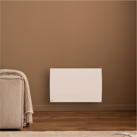 Radiatore elettrico fisso connesso WIFI con inerzia a secco in ceramica 1500W LESSO CONNECT orizzontale bianco
