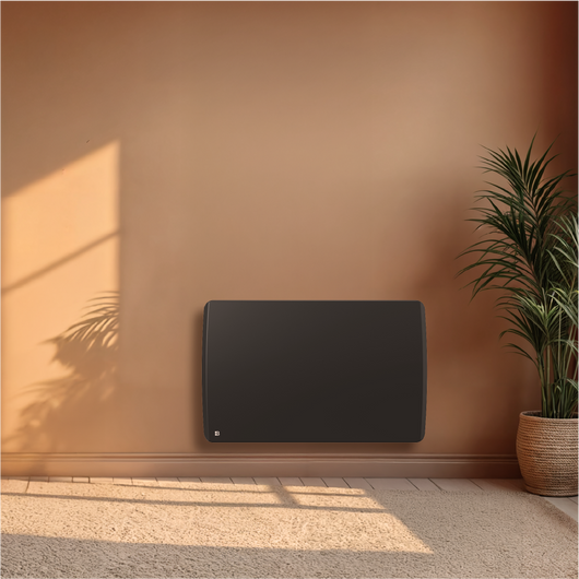 Radiatore elettrico fisso ad inerzia ceramica a secco 1500W ARIA orizzontale nero