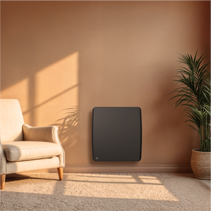 Radiatore elettrico a inerzia secca in ceramica nera Besther ARIA 500W