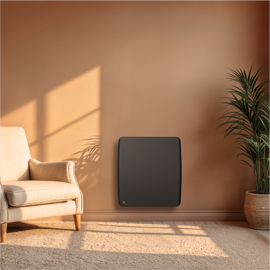 Radiatore elettrico a inerzia secca in ceramica nera Besther ARIA 500W