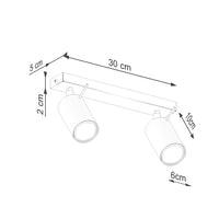Lampada moderna in acciaio verde oliva Bittersweet Shimmer Ring a 2 luci IP20