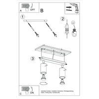 Lampada moderna in acciaio verde oliva Bittersweet Shimmer Ring a 2 luci IP20