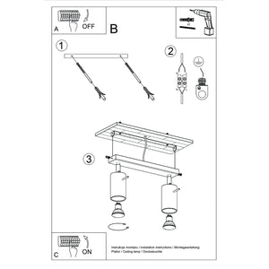Lampada moderna in acciaio verde oliva Bittersweet Shimmer Ring a 2 luci IP20
