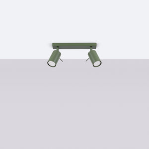 Lampada moderna in acciaio verde oliva Bittersweet Shimmer Ring a 2 luci IP20