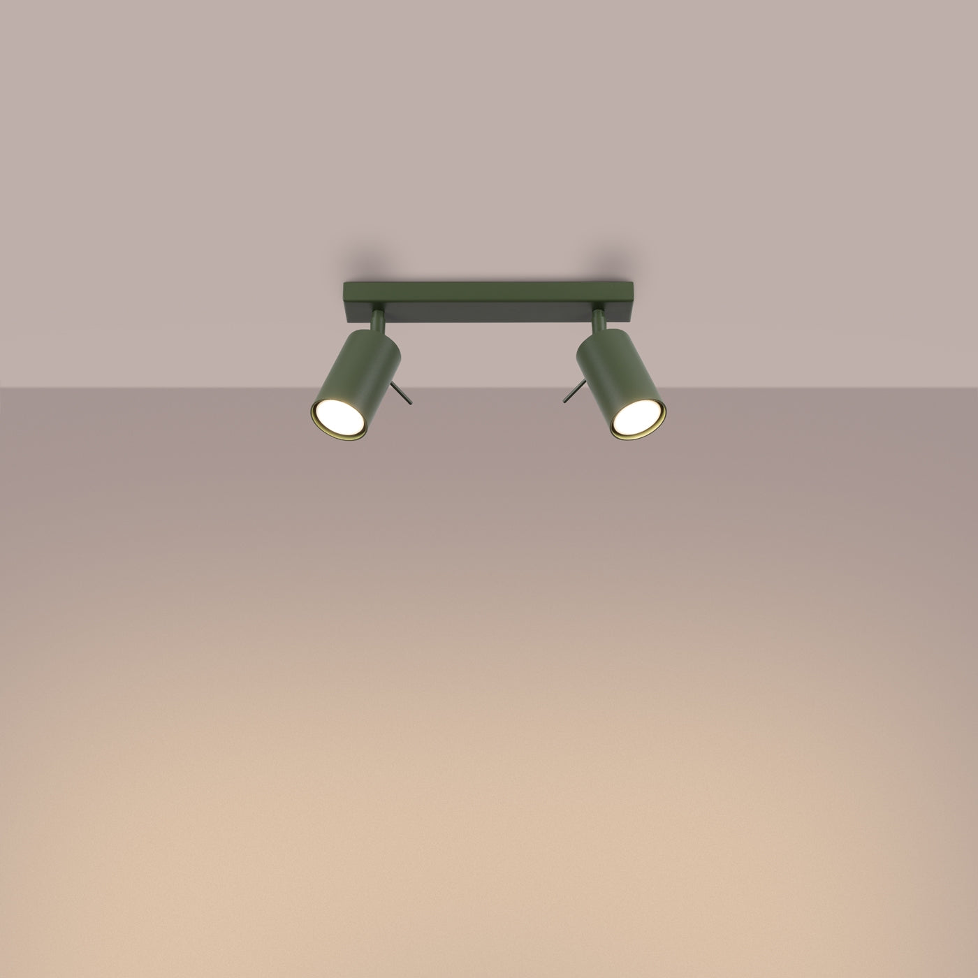 Lampada moderna in acciaio verde oliva Bittersweet Shimmer Ring a 2 luci IP20